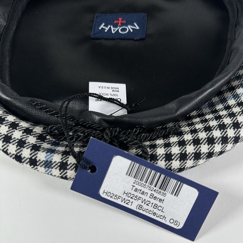 Boina de tartán NOAH NYC nueva talla única para hombre H025FW21BCL 100 % auténtica - Imagen 3 de 6