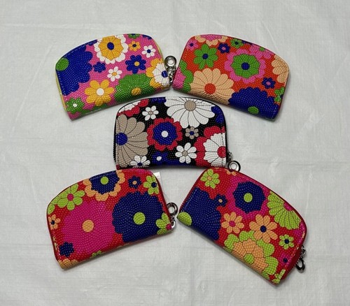 Women's, Teens Set of 5 Floral Zippered Wallet Coin Purses: L 5.5" x W 1" x H 3 - Picture 8 of 18