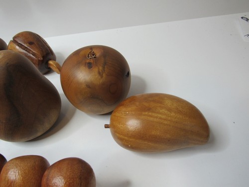 10 Piezas Vintage Tallado Mono Vaina Madera Fruta Uvas Plátano Manzana + MCM #US22 - Imagen 3 de 8