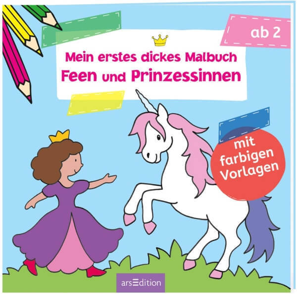 Thumbnail - Ars Edition - Mein Erstes Dickes Malbuch Feen Und Prinzessinnen,