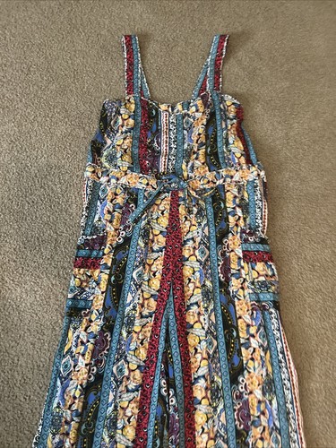 Anthropologie CALAIS JUMPSUIT Floral Multicolor Bohemian Pockets Size Small - Picture 5 of 7