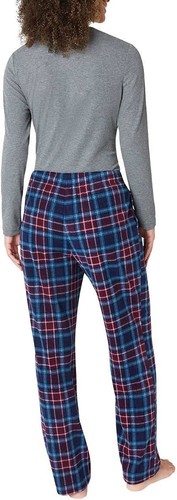 Eddie Bauer Ladies 3-Piece Waffle Fleece Pajama Set Gray L / Large - Picture 3 of 6
