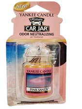 Yankee Candle PINK SANDS Air Freshener Car Jar Housewarmer Odor Neutralizing New
