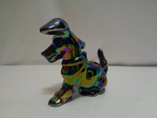 Imperial Amethyst Rainbow Art Glass Dachschund Dog Figurine Paperweight - Picture 5 of 8