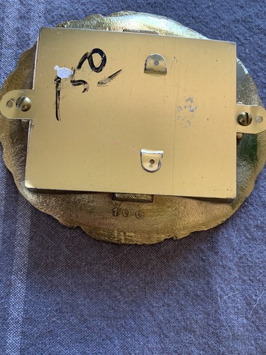 Vintage Colonel Silhouette General Horse Cameo Framed Print Gold Metal Heavy - Picture 6 of 11