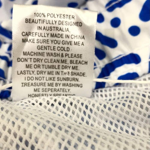 NUEVO Bañador Agos & Co Azul Blanco Estampado Geométrico Cordón Hombre Talla XXL - Imagen 9 de 9