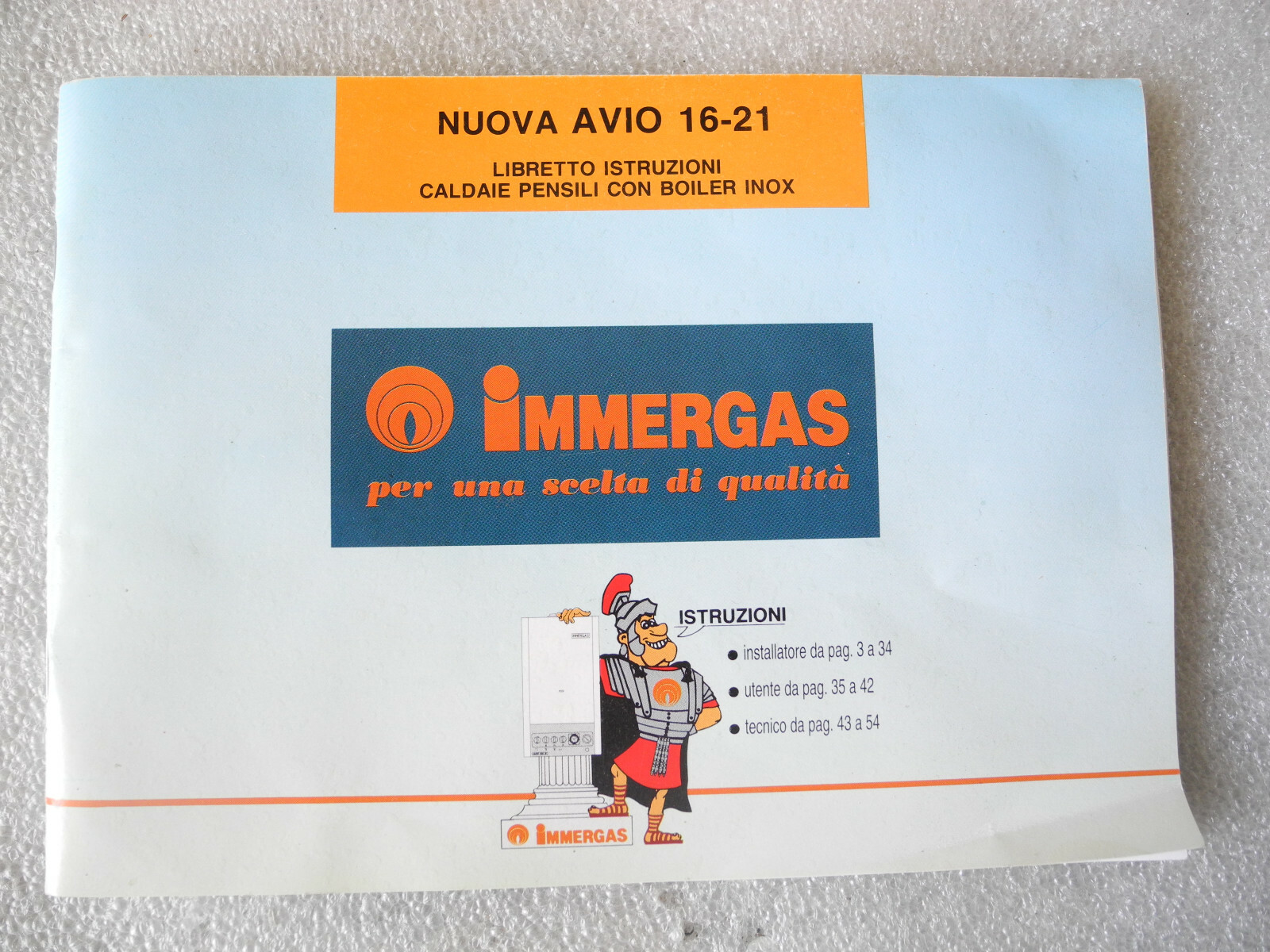 Manual Immergas Nueva Avio 16-21 Folleto Instrucciones Caldera Colgante Con