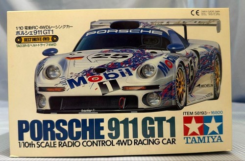 Tamiya 1/10 RC Porsche 911 Gt1 #58193 Belt Drive 4WD TA03R Radio Control - Picture 10 of 13