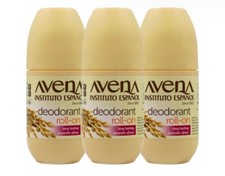 Avena Instituto Espa ol Deodorant Roll-On, 3 pack, 2.5 Oz each, 3 Bottles