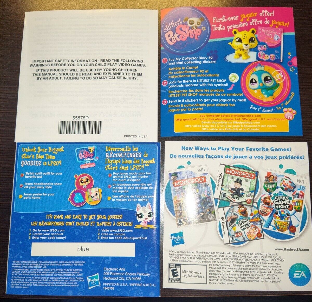  Littlest Pet Shop 3 Biggest Stars Blue Team - Nintendo DS :  Everything Else