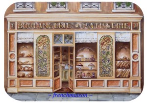 4-French-Art-Paris-BOULANGERIE-PATISSERIE-Bakery-Bread-Pastry-Sweets-Placemat