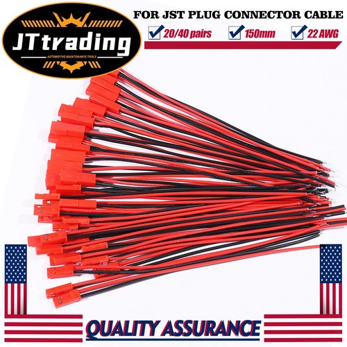 20-40set Wire Connectors for JST 150mm Female Male Cable RC LiPo Battery 22 AWG - Picture 17 of 26