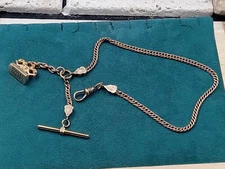 R.F.S. Company 14" Watch Chain & Initial Engraved FOB - PCG