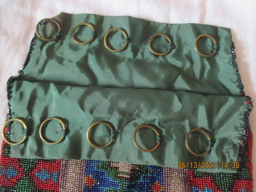Vintage  Seed Micro Beads Art Deco  Purse Bag - Bild 10 von 13