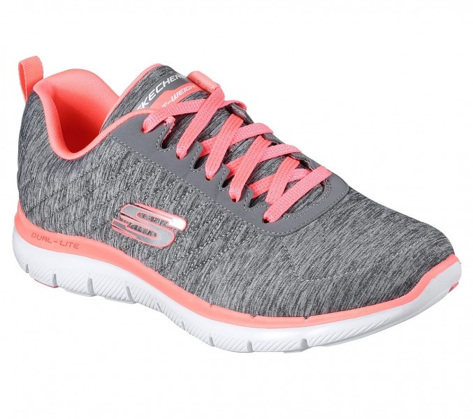 Skechers Flex Appeal 2.0 Damen Freizeitschuh Sneaker Sportschuhe Grau/Rosa Neu Skechers Flex Appeal 2.0 Damen Freizeitschuh Sneaker Sportschuhe Grau/Rosa Neu