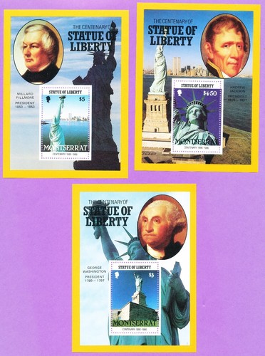 Montserrat stamps SC # 636-638 Statue Of Liberty Centenary MNH