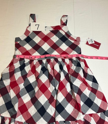 Gymboree Girls Sleeveless Red/White/Blue Plaid Poplin Cotton Sun Dress NWT - Picture 11 of 18