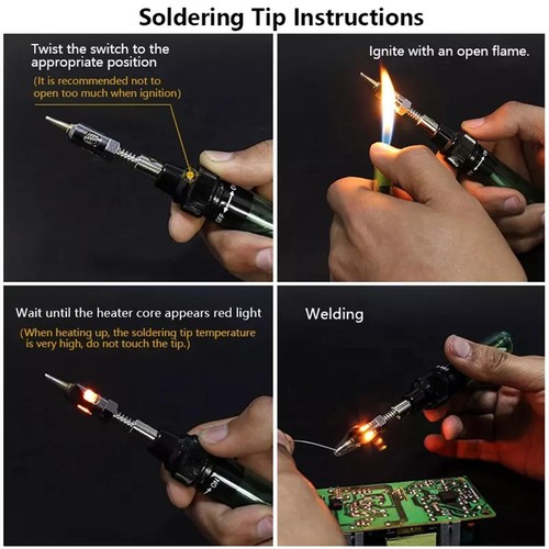 2025 Gas Soldering Iron Pen‑Shaped Gas Torch Self-Igniting Butane Soldering US - Picture 10 of 14