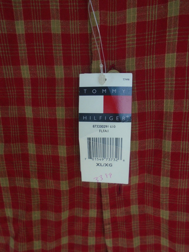 Tommy Hilfiger Embroidered Button Down Long Sleeves Shirt Men Size XL Red Plaid - Picture 4 of 7
