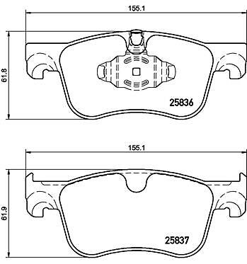 Juego Pastillas Freno, Freno Disco para CITROËN FIAT OPEL BREMBO P 61 116 - Imagen 2 de 4