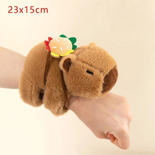 Lovely Capybara Plush Wristband Bracelet - Cute Snap Wrap Hand Ring for Kids - Picture 19 of 30