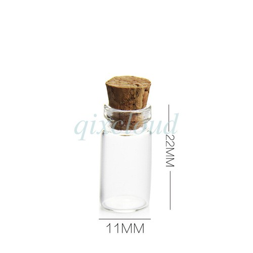 Bottiglie per desideri Bulk 0,5/1/2/5/10 ml mini fai da te vetro trasparente + tappi per sughero - Foto 14 di 17