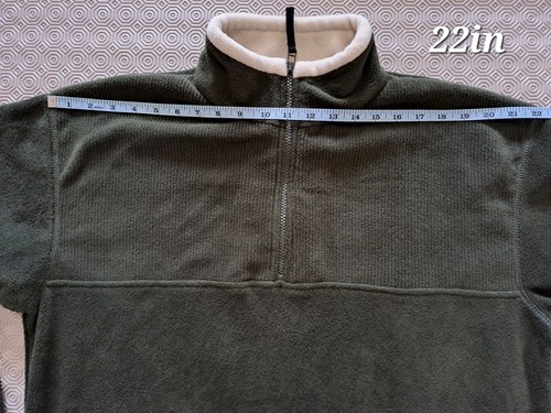 Herren Thermo Fleece Polar Pro Antipill Viertel Reißverschluss Khaki Grün Größe M Neu mit Etikett - Bild 4 von 16