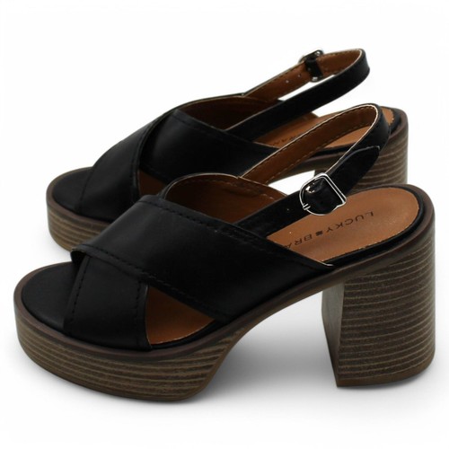 Lucky Brand Women's Delmie Slingback Stacked Platform Sandals (Size 5.5) - Picture 6 of 8