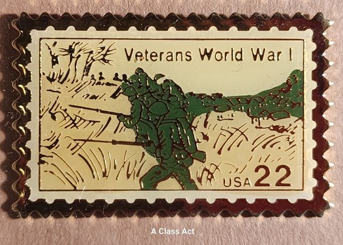 5 Vintage Lot USPS Briefmarken Pins Veteranen. Gerahmt. Siehe Fotos. Unsere ED84 - Bild 3 von 7