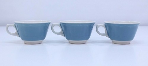 VTG Syracuse China Tea Coffee Cup Mug Blue White Wave Restaurant Ware Dish Lot - Picture 3 of 11