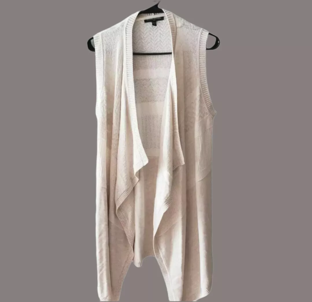 Sleeveless long cardigan vest sale