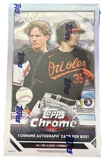 2023 Topps Chrome Hobby Baseball Factory Sealed Unopened Box 24 Packs 1 Auto Box