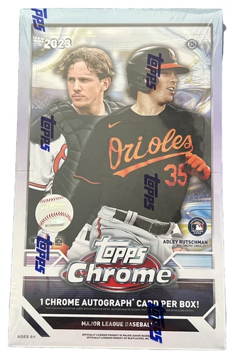 2023 Topps Chrome Hobby Baseball Factory Sealed Unopened Box 24 Packs 1 Auto Box
