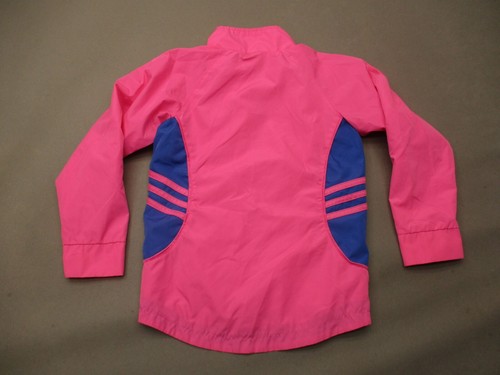 ADIDAS Size 6 Girls Pink Full Zip Stand Collar Pockets Athletic Jacket 1RE12 - Picture 6 of 8