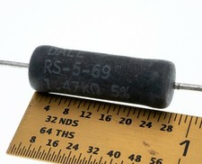 DALE RS-5-69, 1.47K  Ohm 5W 5 Wirewound Resistor, Lot of 10 RS005-01K47JB1269 