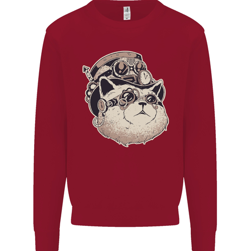 Steampunk Cat Kids Sweatshirt Jumper - Picture 46 of 97