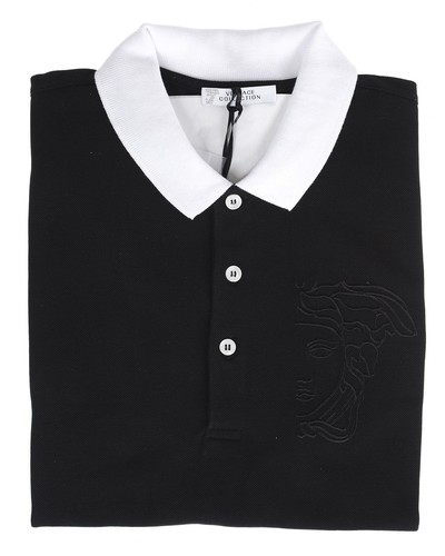 Polo Versace Collection Shirt Cotone Uomo Nero V800604SV5J300 V7008 - Imagen 2 de 11