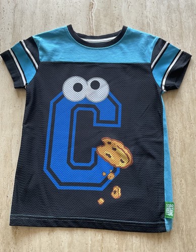 Sesame Street “Cookie Monster” Short Sleeved T Shirt, Blue/mix, aged 5/6 Years - Picture 3 of 4