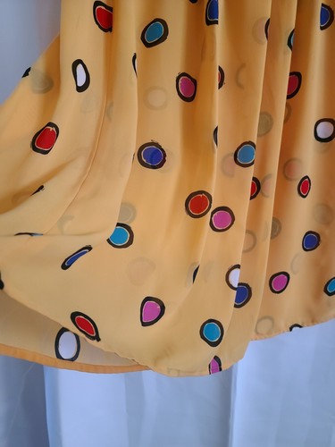 S.K. COMPANY yelow Polka dot Skirt knee LENGTH  Sz 12 - Picture 2 of 9