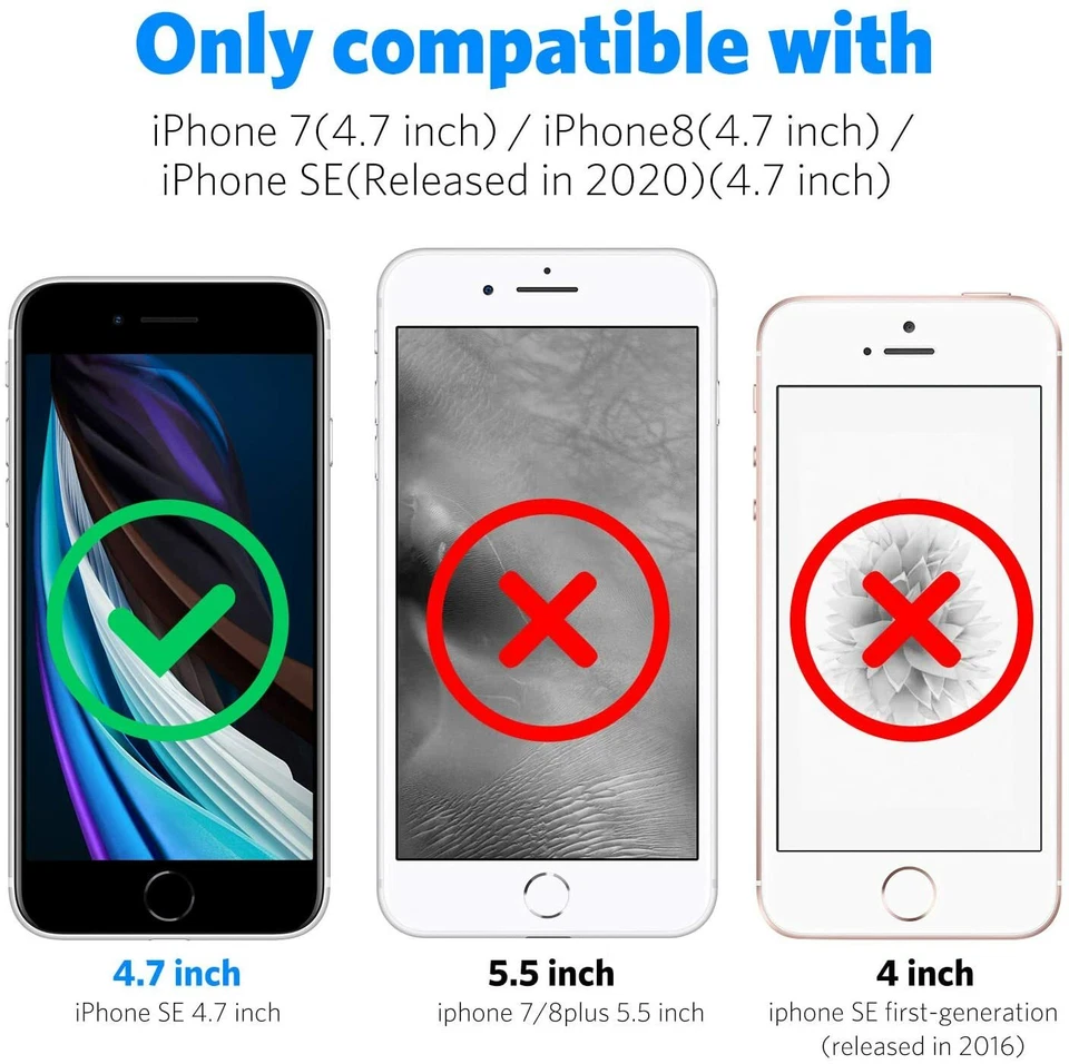 Блестящий чехол для iPhone SE 2-го поколения 2020/3-го поколения 2022 + протектор экрана - Изображение 2 из 4