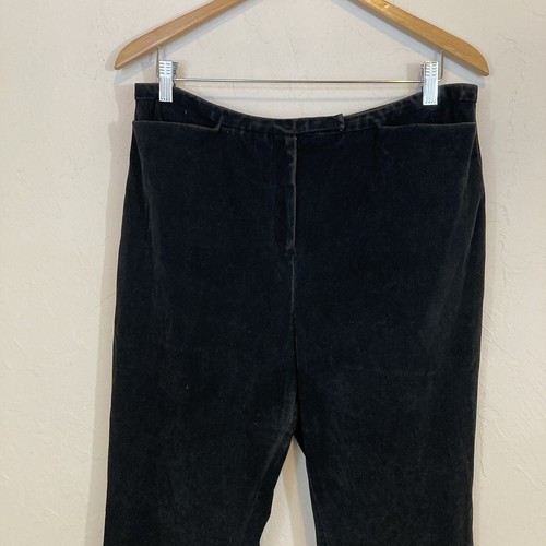 Women’s Tommy Hilfiger Black Velvet High Rise Bootcut Pants Size 14 - Picture 2 of 7