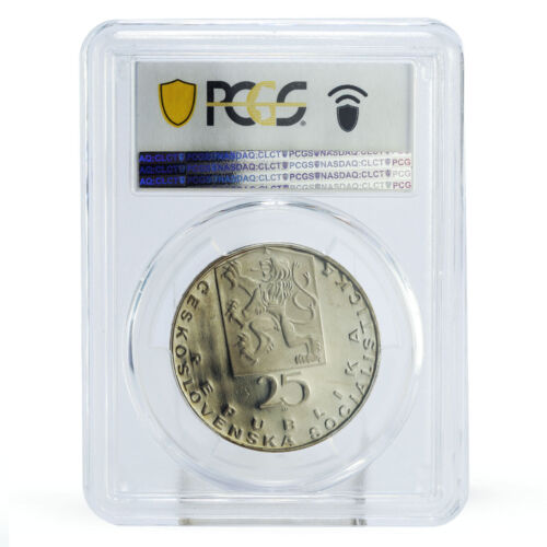 Czechoslovakia 25 korun 100 Anniversary Death Purkyne PR67 PCGS silver coin 1969 - Picture 2 of 2