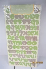 Crate Paper Alpha Twist Lemon Grass Collection 3 Alphabet Sticker Sets Brand New