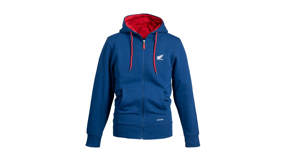 Sweat à capuche zippé bleu origine Honda (S-XXL) - Photo 1/1