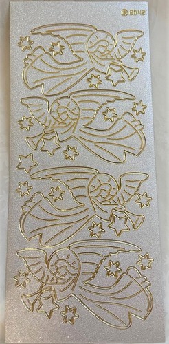 Peel Off Stickers - WITH SYMPATHY ANGEL COMMUNION gold silver black - *see offer - Picture 33 of 36