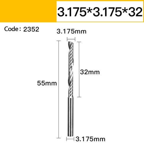 Single Flute Spiral Router Bit Solid Carbide End Mill CNC Milling Cutter for MDF - Picture 31 of 38