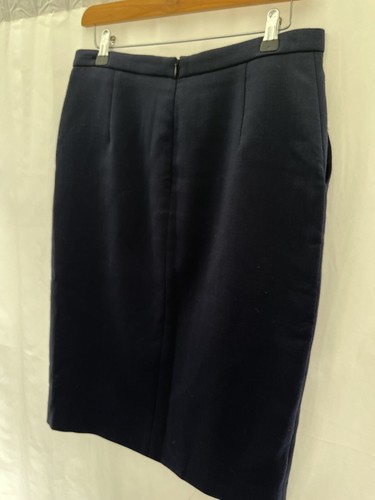 GANT Navy Polyester Blend Knee Length Pencil Skirt Size 12 - Picture 8 of 11
