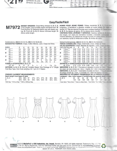 Vestidos ajustados McCall's Laura Ashley patrón de costura M7972 Misses talla 6-14 - Imagen 2 de 4