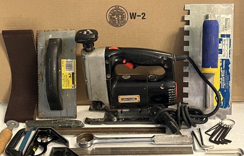 35+pieces Tools: Saw Sears, Hex Keys, Squares/Levels, Trowels, Files, Knives - Picture 2 of 18