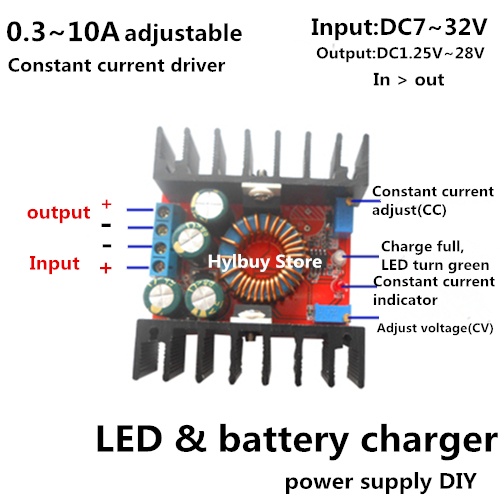 DC 10A CCCV Buck Converter Step Down Regulator For LED Driver battery charger - Foto 1 di 1